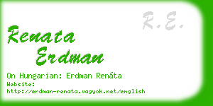renata erdman business card